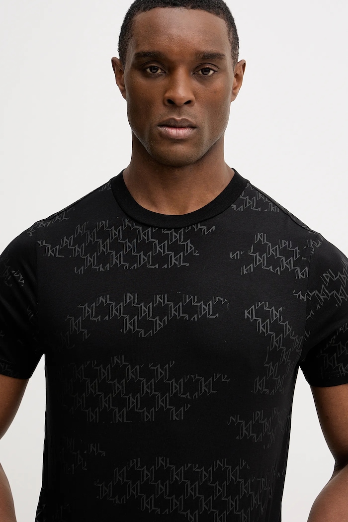 Karl Lagerfeld t-shirt bawełniany czarny 561251.755071