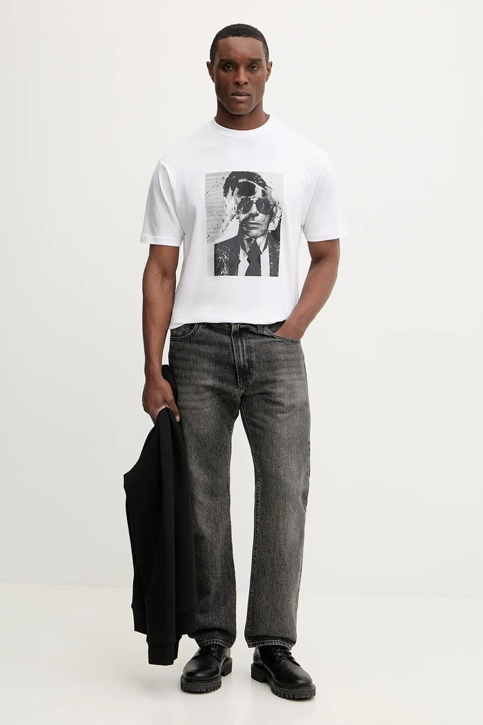 Karl Lagerfeld tricou din bumbac 561252.755173 alb SS26