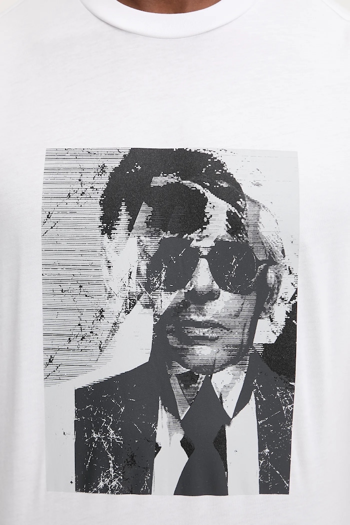 Karl Lagerfeld tricou din bumbac alb 561252.755173