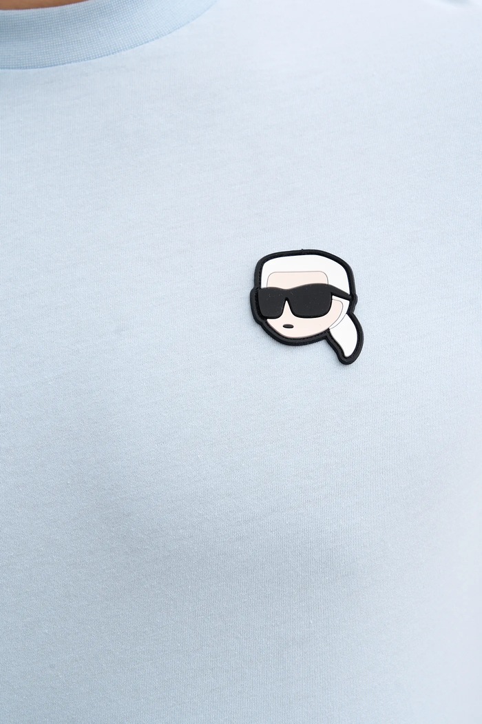 Karl Lagerfeld pamut póló 561224.755710 kék