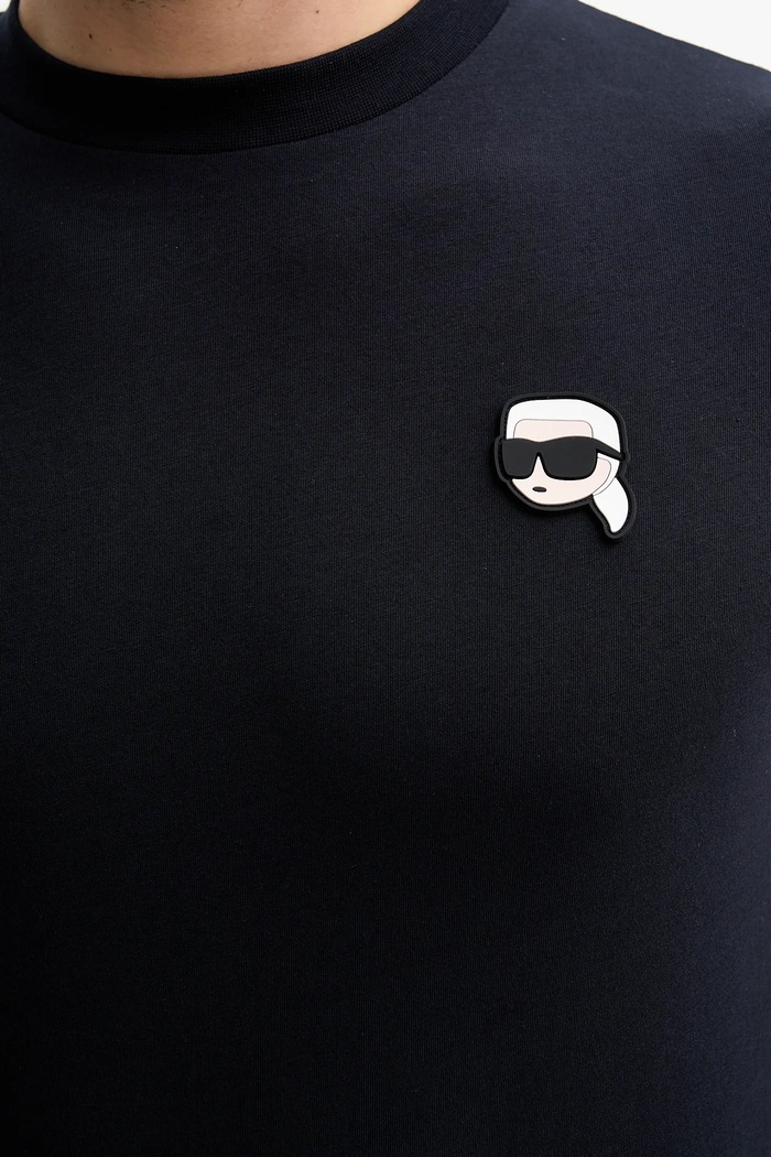 Karl Lagerfeld pamut póló 561224.755710 sötétkék
