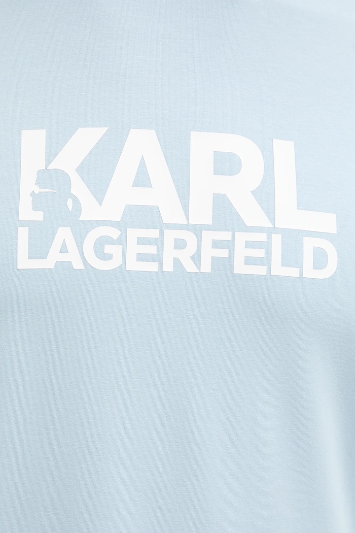 Karl Lagerfeld t-shirt bawełniany 561235.755780 niebieski