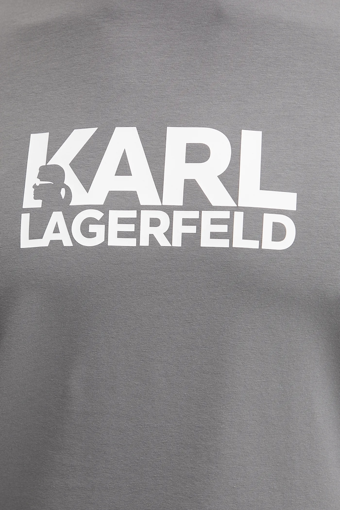 Bavlnené tričko Karl Lagerfeld 561235.755780 sivá