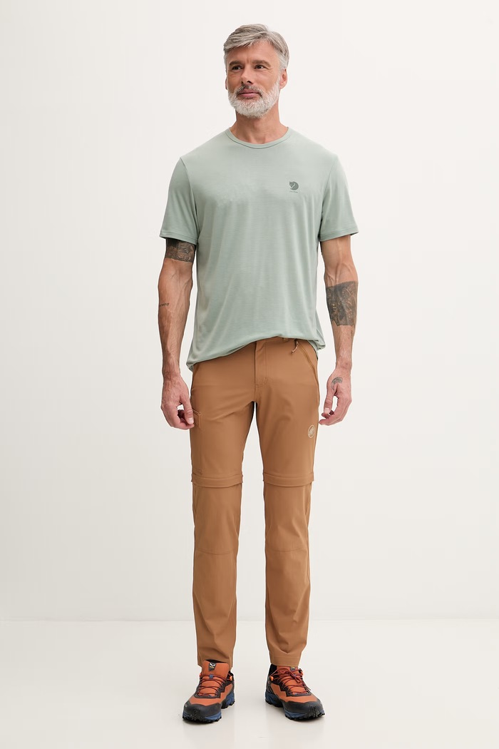 Fjallraven kratka majica moška z lyocellom High Coast F12600318 zelena SS26