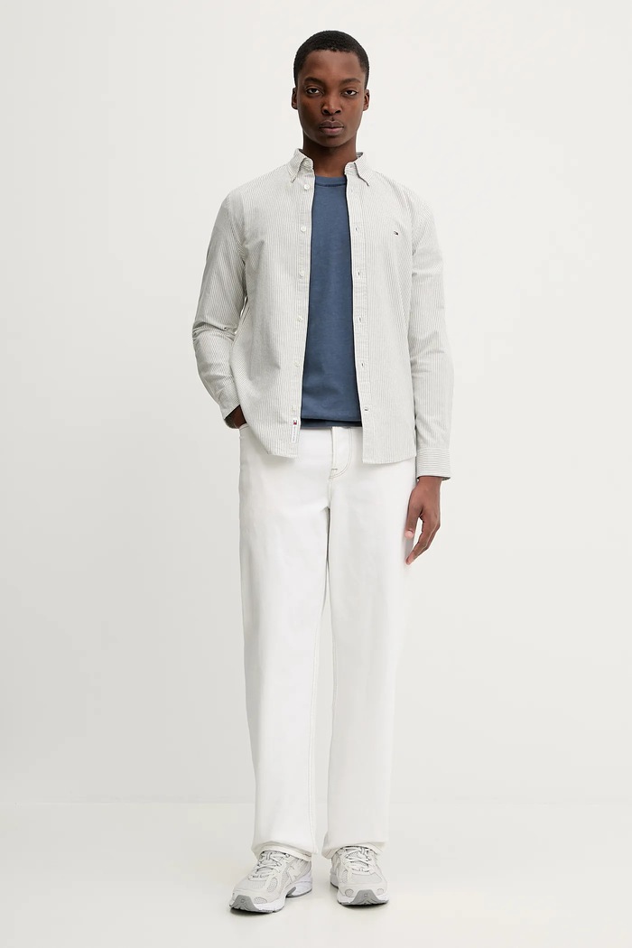 Bavlněné tričko Tommy Jeans DM0DM22309 modrá SS26