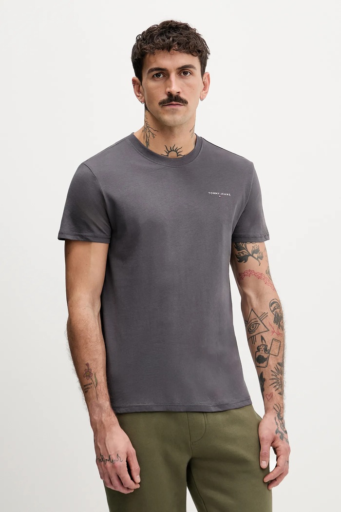Tommy Jeans tricou bărbați de bumbac pachet de 2 DM0DM22316 bej SS26