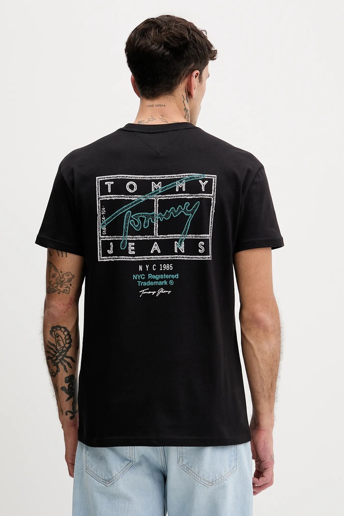 Îmbrăcăminte Tommy Jeans tricou din bumbac DM0DM22319 negru