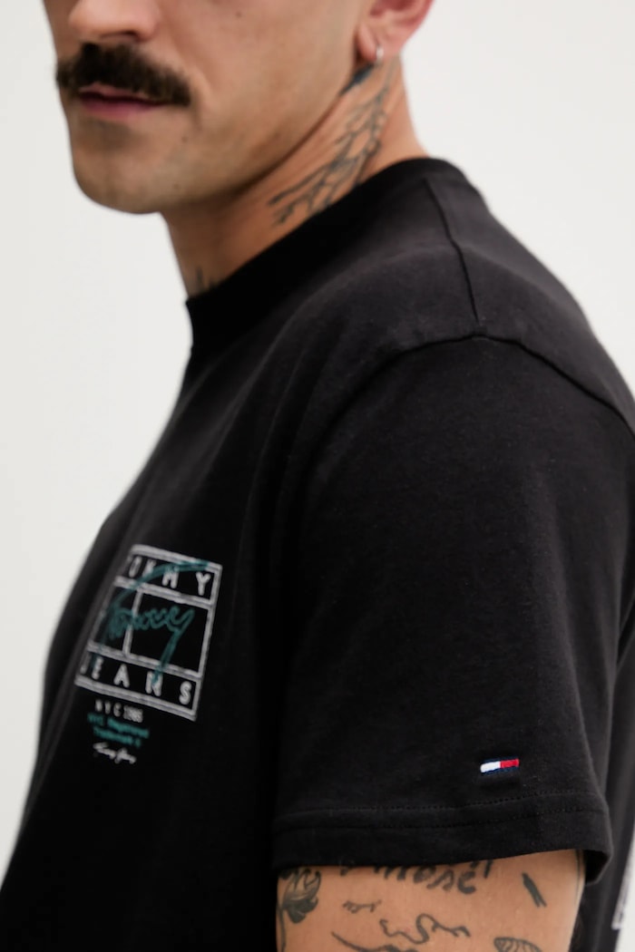 Tommy Jeans tricou din bumbac DM0DM22319 negru