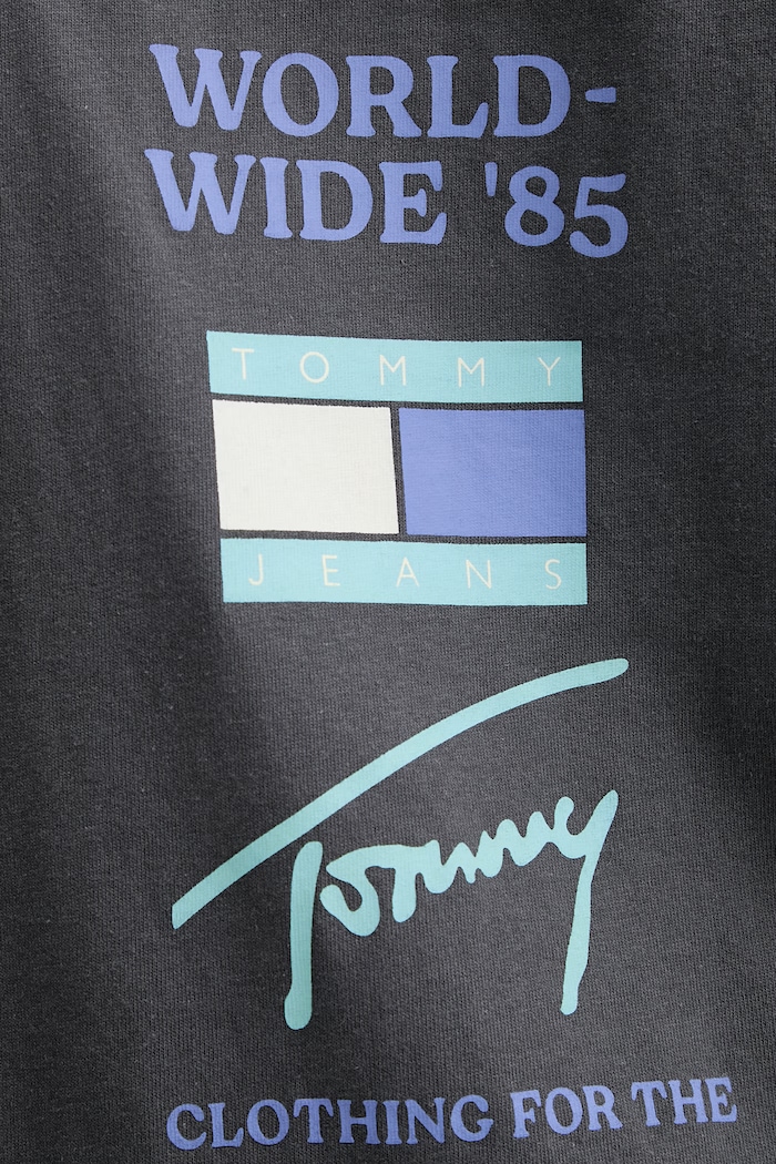 Βαμβακερό μπλουζάκι Tommy Jeans DM0DM22337 γκρί