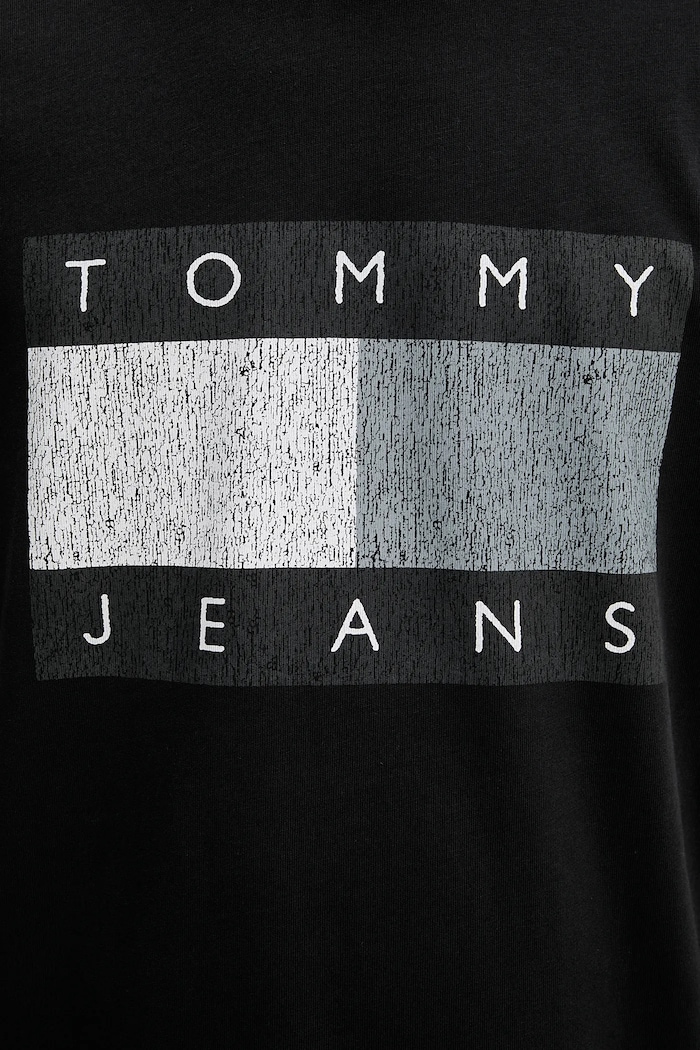 Tommy Jeans pamut póló DM0DM22463 fekete