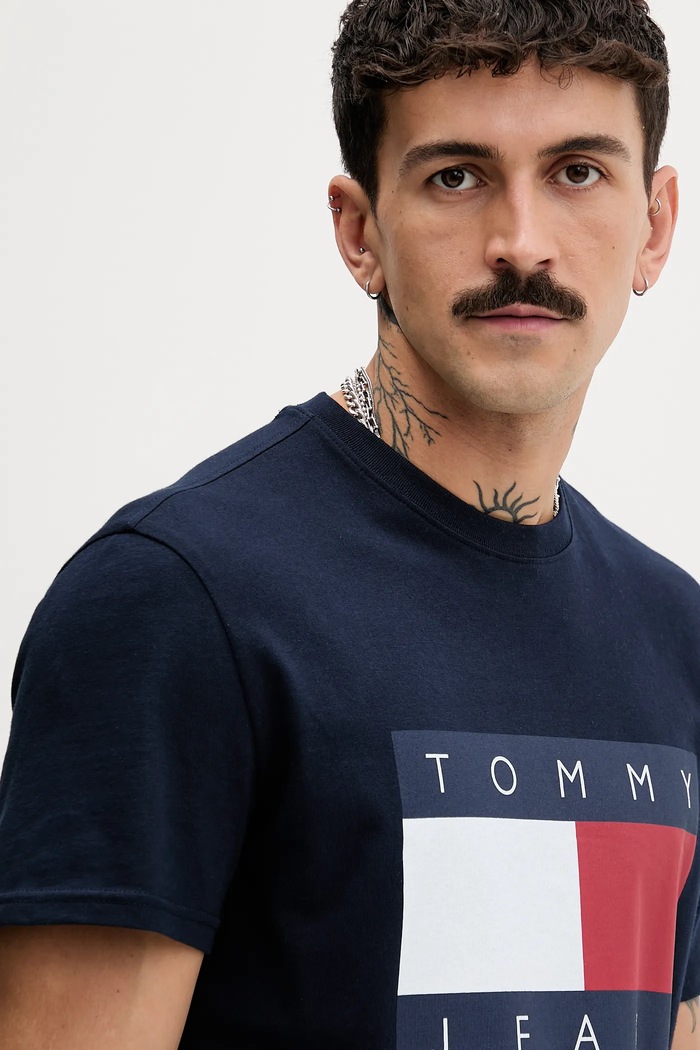 Tommy Jeans tričko pánske bavlnené tmavomodrá DM0DM22645