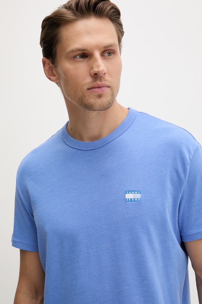 Tommy Jeans tricou bărbătesc albastru DM0DM22667