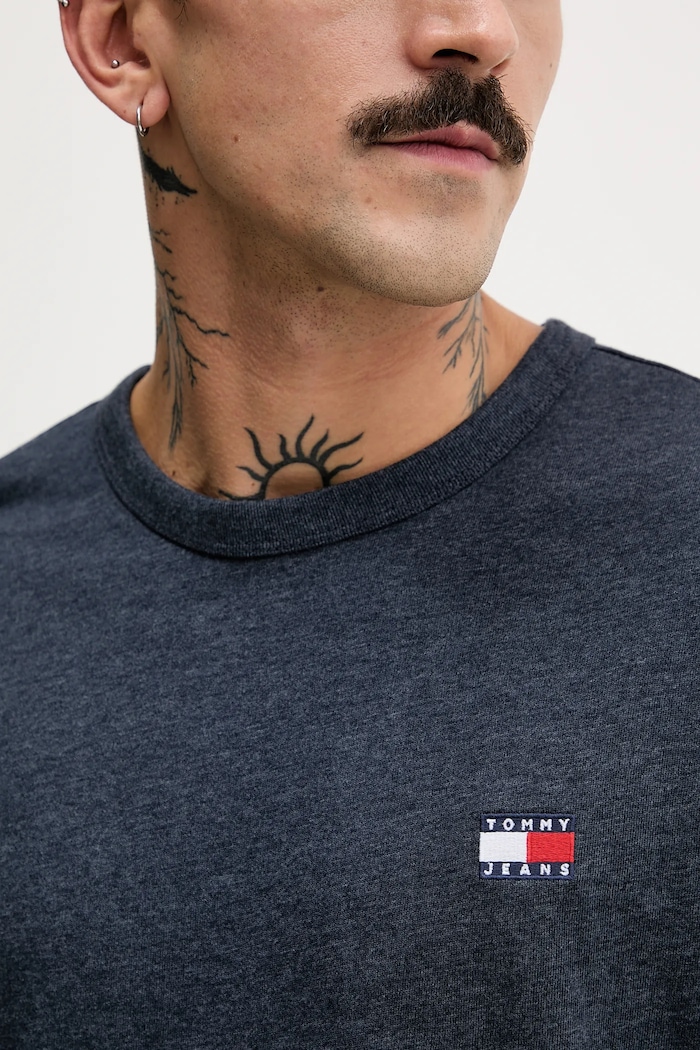 Tommy Jeans tricou bărbați DM0DM22667 bleumarin