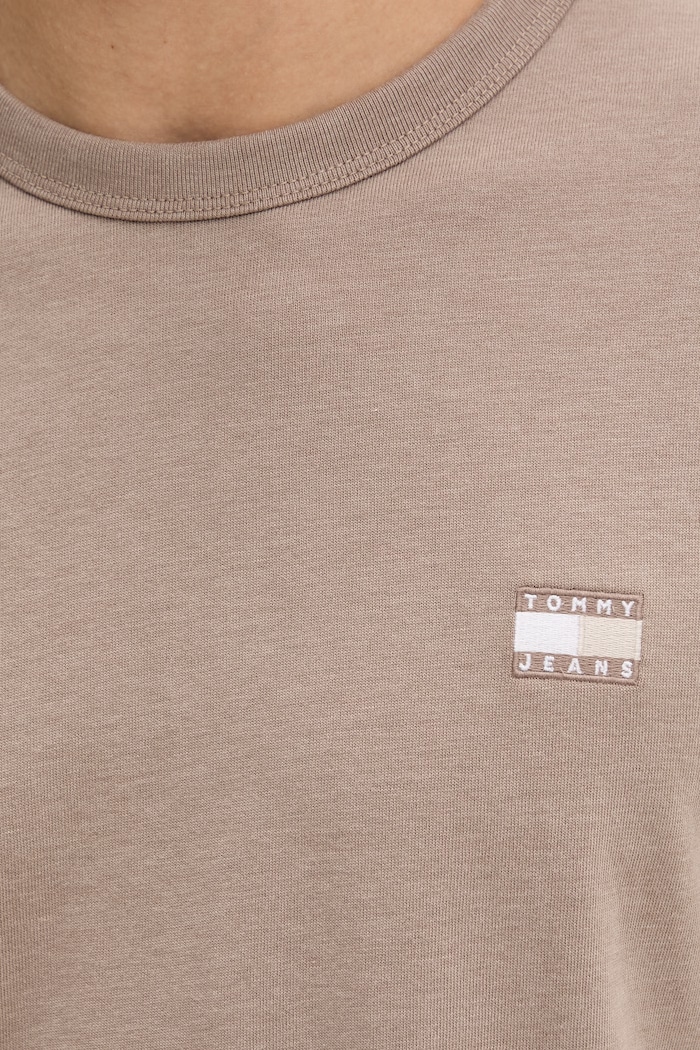 Tommy Jeans tričko pánske DM0DM22667 béžová
