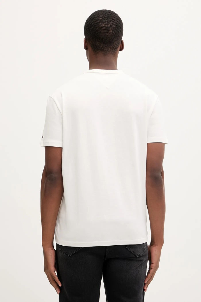 Ρούχα Βαμβακερό μπλουζάκι Tommy Jeans DM0DM22719 μπεζ