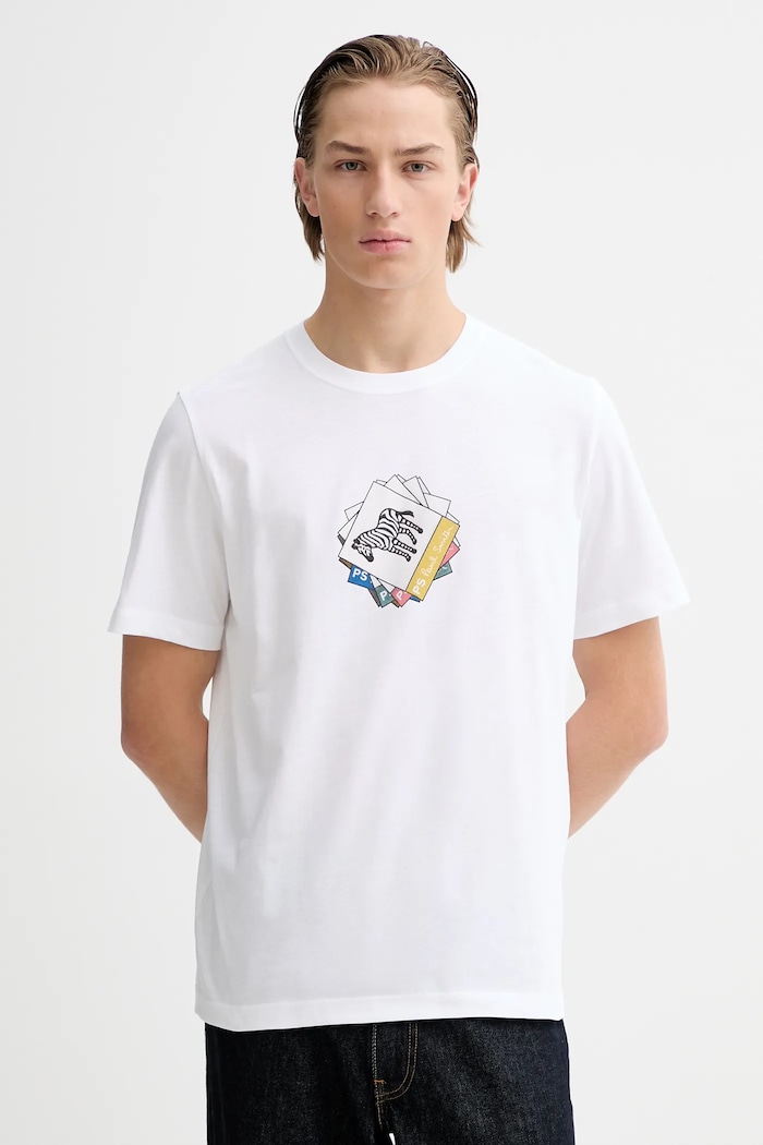 PS Paul Smith pamut póló pamut fehér M2R.011R.VP5614