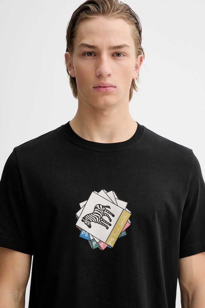 PS Paul Smith pamut póló fekete M2R.011R.VP5614