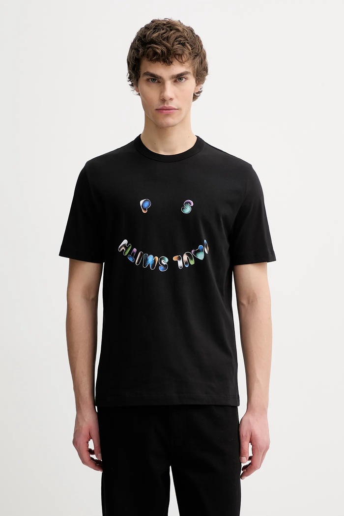 Βαμβακερό μπλουζάκι PS Paul Smith βαμβάκι μαύρο M2R.220X.VP5589