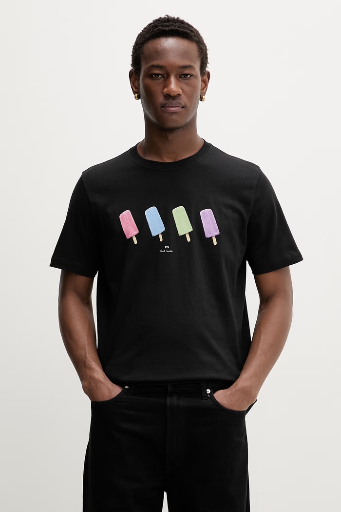 PS Paul Smith pánske bavlnené tričko čierna M2R.011R.VP5780