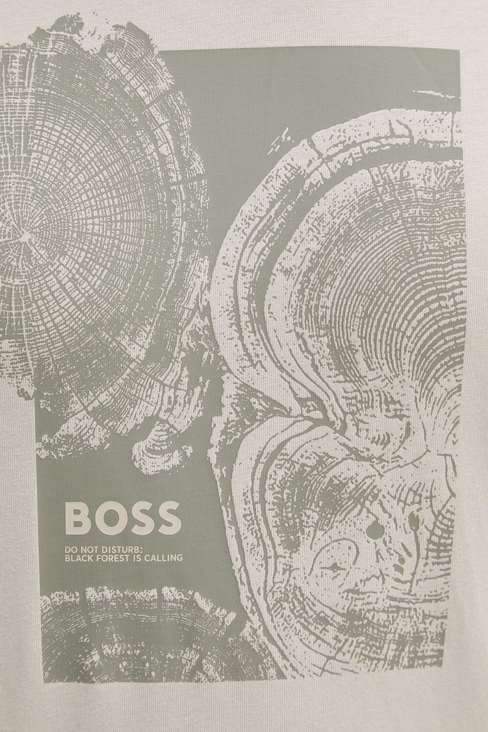 Bavlnené tričko BOSS Orange Te_Imprint 50556007 sivá