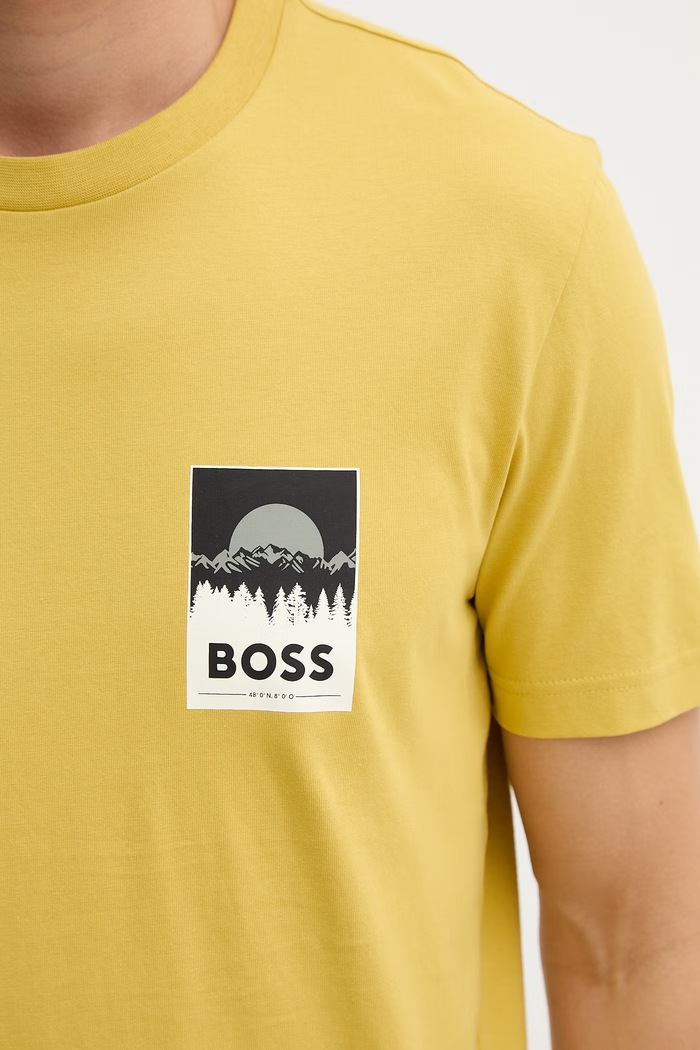 BOSS Orange tricou din bumbac Te_Plain 50556023 galben