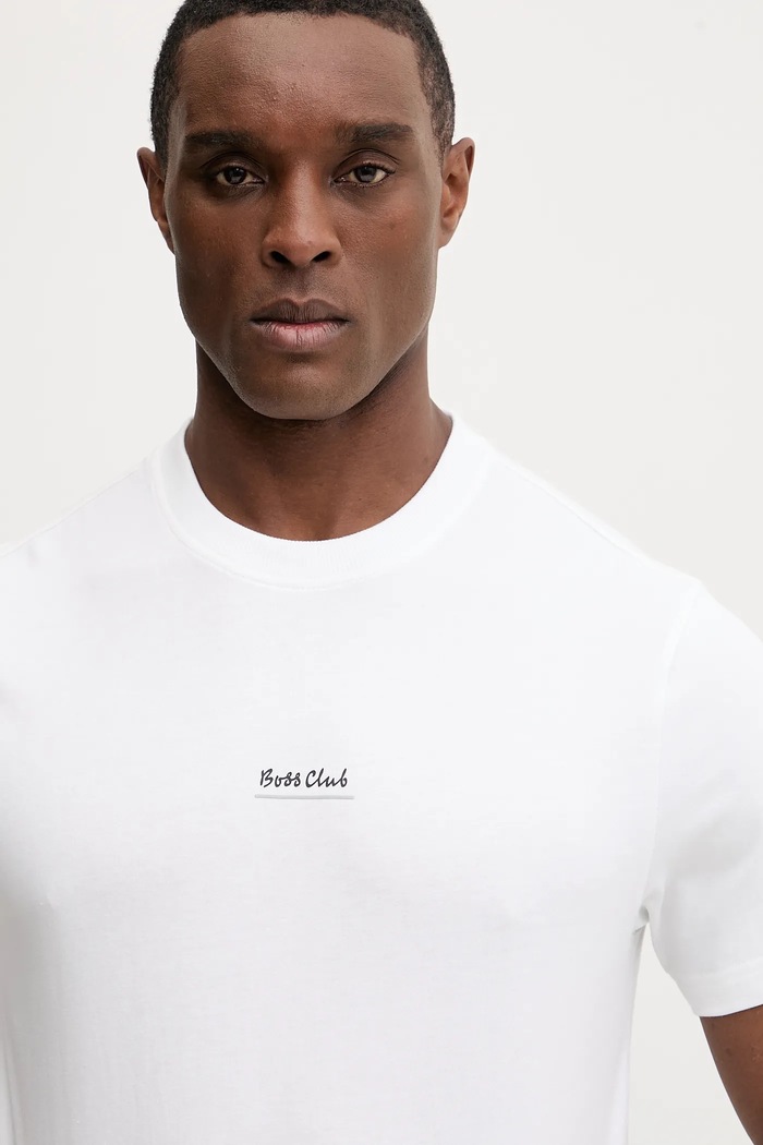 BOSS Orange tricou din bumbac Te_BossClub alb 50556033