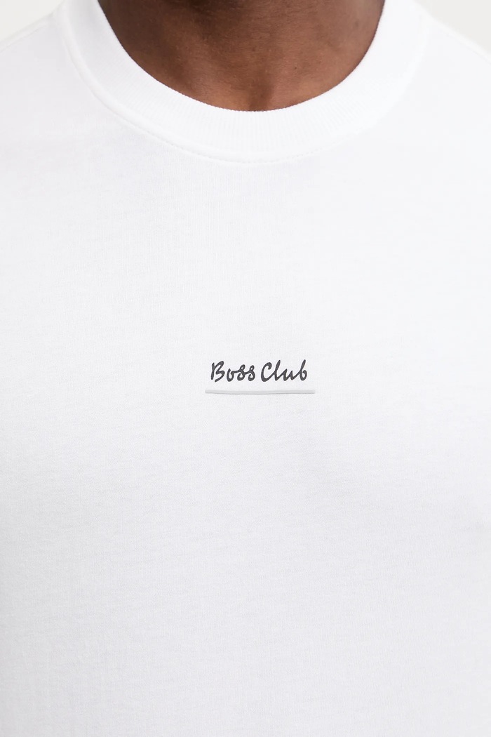 BOSS Orange tricou din bumbac Te_BossClub 50556033 alb