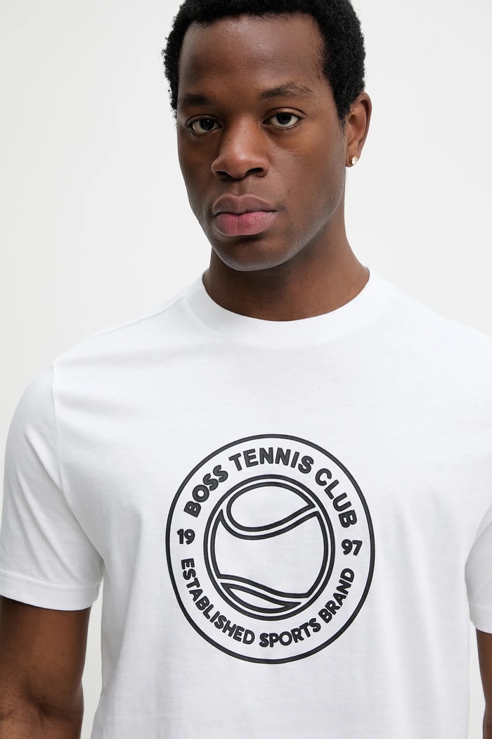 BOSS Green tricou din bumbac TS_Join Logo alb 50553648