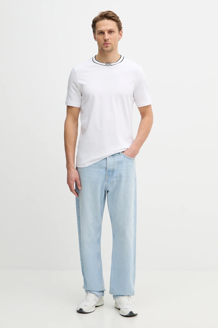 Хлопковая футболка BOSS Green Tee 5 50554862 белый SS26