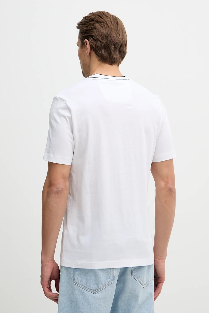 Одежда Хлопковая футболка BOSS Green Tee 5 50554862 белый