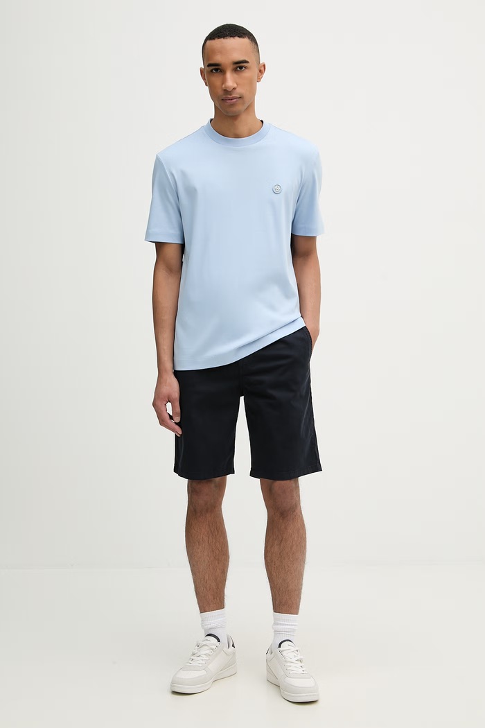 BOSS tricou bărbați bumbac C-Taut 01 50555844 albastru SS26