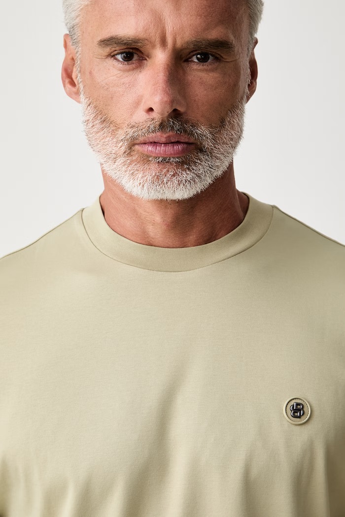 BOSS T-shirt męski bawełniany C-Taut 01 zielony 50555844