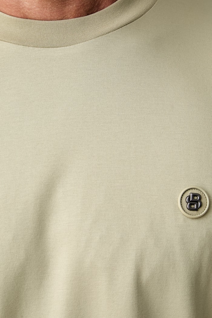 BOSS T-shirt męski bawełniany C-Taut 01 50555844 zielony
