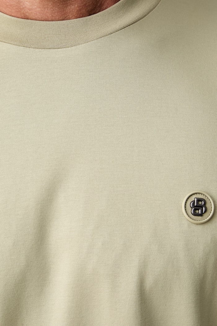 BOSS T-shirt męski bawełniany C-Taut 01 50555844 zielony