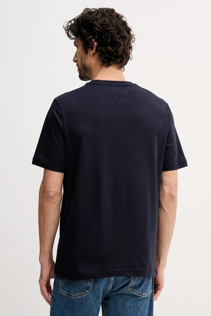 Ρούχα Βαμβακερό μπλουζάκι Tommy Hilfiger MW0MW42736 σκούρο μπλε