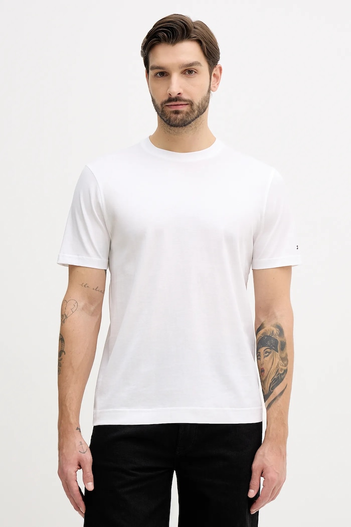 Tommy Hilfiger tricou din bumbac uni alb MW0MW41860