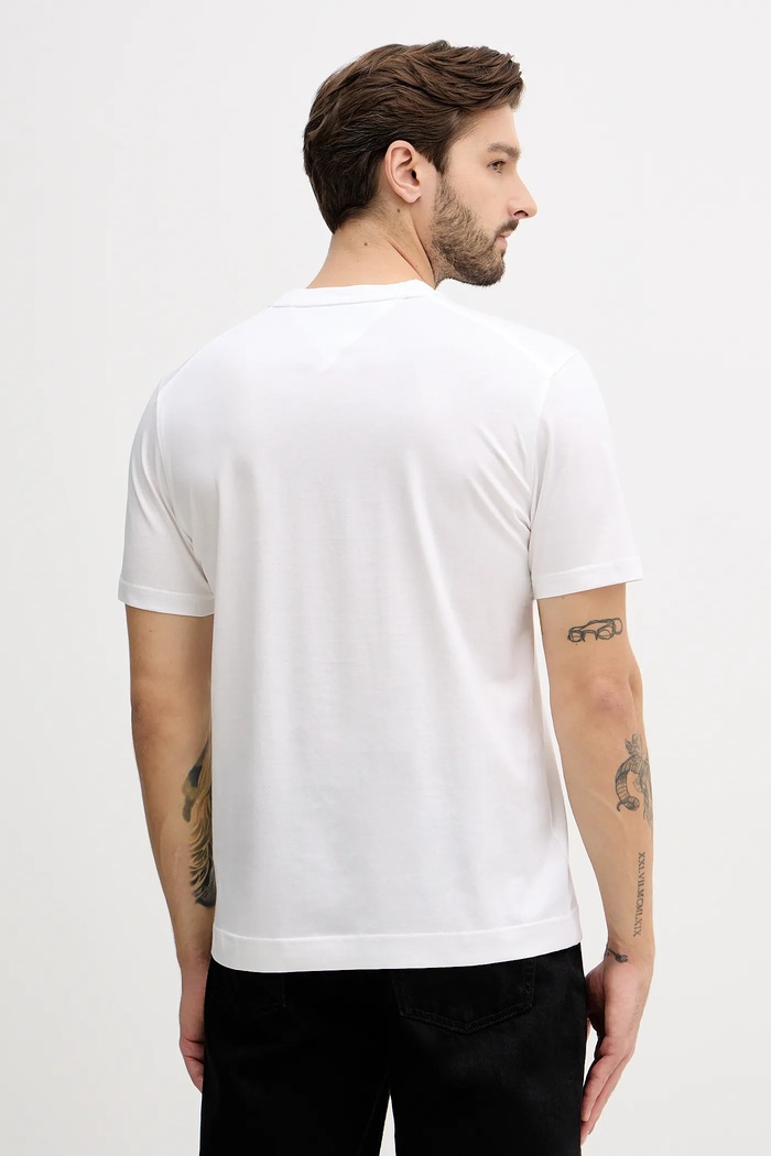 Îmbrăcăminte Tommy Hilfiger tricou din bumbac MW0MW41860 alb