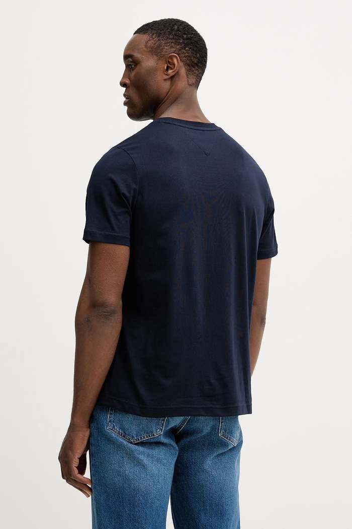 Ρούχα Βαμβακερό μπλουζάκι Tommy Hilfiger MW0MW41453 σκούρο μπλε