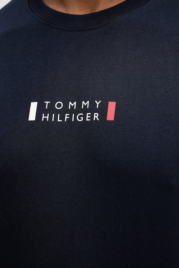 Βαμβακερό μπλουζάκι Tommy Hilfiger MW0MW41453 σκούρο μπλε
