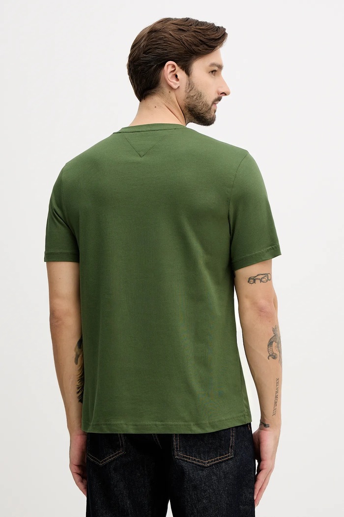 Odzież Tommy Hilfiger t-shirt bawełniany MW0MW41453 zielony