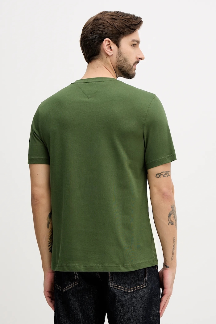 Odzież Tommy Hilfiger t-shirt bawełniany MW0MW41453 zielony