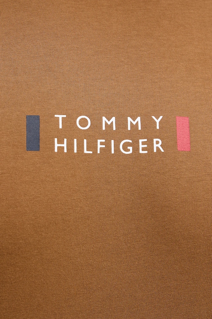 Tommy Hilfiger t-shirt bawełniany MW0MW41453 brązowy