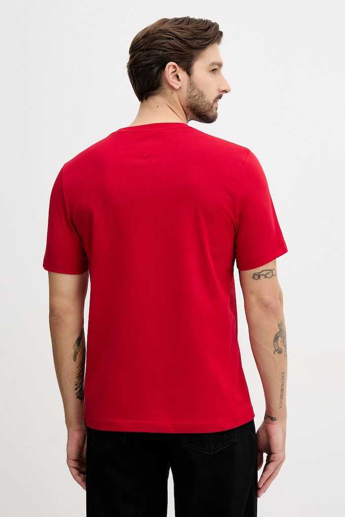 Îmbrăcăminte Tommy Hilfiger tricou din bumbac MW0MW41455 rosu