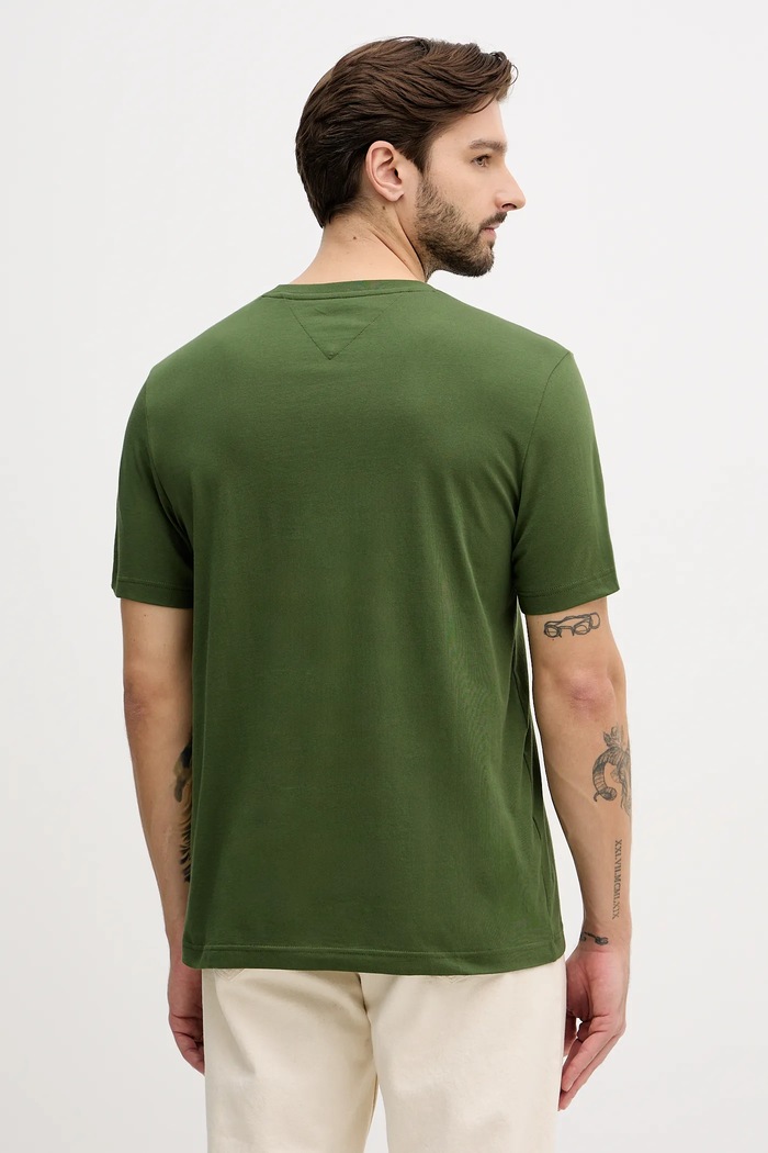 Îmbrăcăminte Tommy Hilfiger tricou din bumbac MW0MW41455 verde