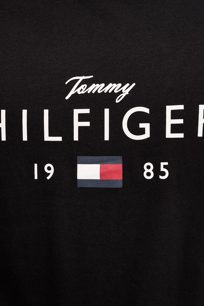 Βαμβακερό μπλουζάκι Tommy Hilfiger MW0MW41455 μαύρο
