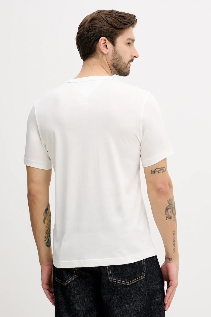 Îmbrăcăminte Tommy Hilfiger tricou din bumbac MW0MW41464 bej