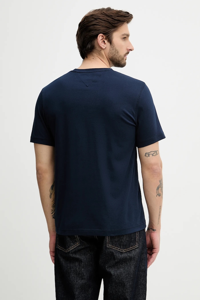 Oblečení Bavlněné tričko Tommy Hilfiger MW0MW41464 námořnická modř