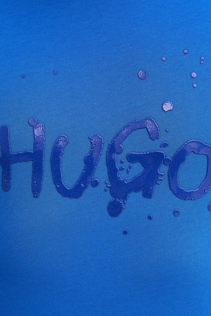 Bavlnené tričko Hugo Blue Nierofix 50554369 modrá
