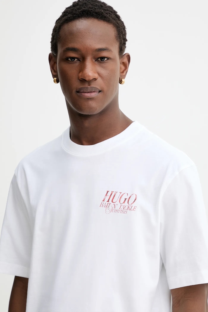 Μπλουζάκι Hugo Blue Nofishix μπεζ 50554370