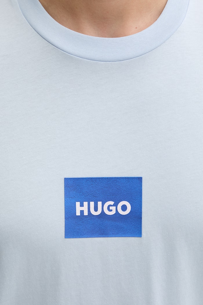 HUGO Blue тениска мъжка от памук Nayonix 50554382 син